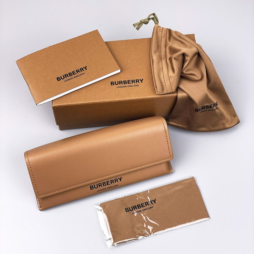 Burberry BE4404 300187 BRAND NEW Sunglasses Black Grey Oval Unisex - Picture 11 of 11